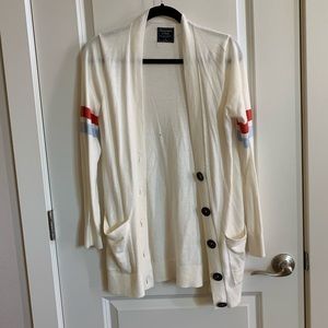 Abercrombie and Fitch Stripe Sleeve Cardigan